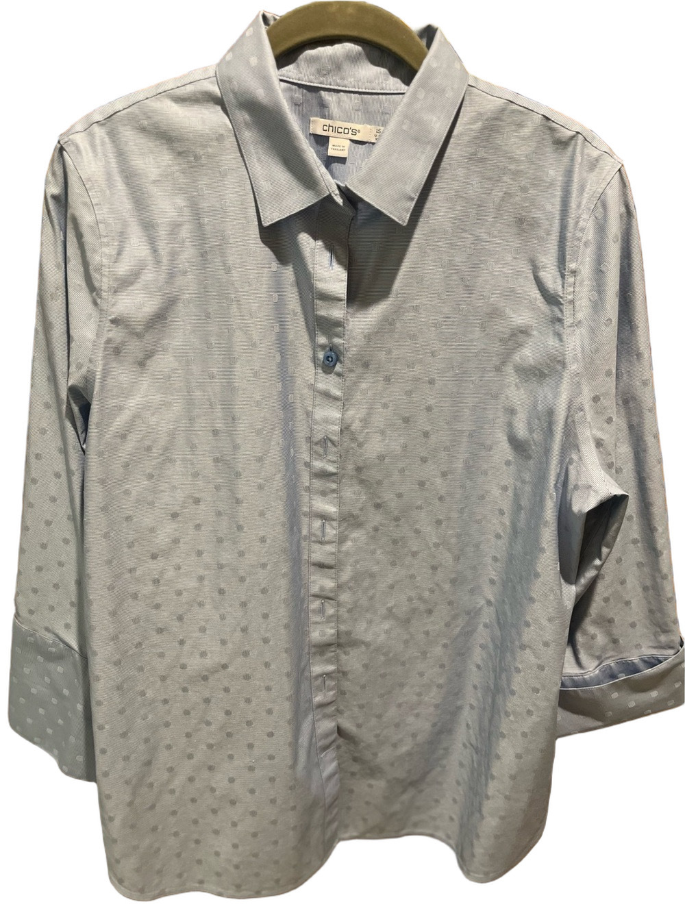 31. WOMENS CHICO’S 1.5/M DETAIL TOP - Picture 4 of 8